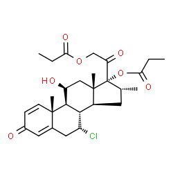ChemSpider 2D Image | Alclometasone-17,21-dipropionate | C28H37ClO7