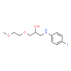 ChemSpider 2D Image | 1-[(4-Iodophenyl)amino]-3-(2-methoxyethoxy)-2-propanol | C12H18INO3