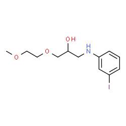 ChemSpider 2D Image | 1-[(3-Iodophenyl)amino]-3-(2-methoxyethoxy)-2-propanol | C12H18INO3