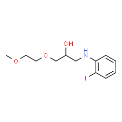 ChemSpider 2D Image | 1-[(2-Iodophenyl)amino]-3-(2-methoxyethoxy)-2-propanol | C12H18INO3