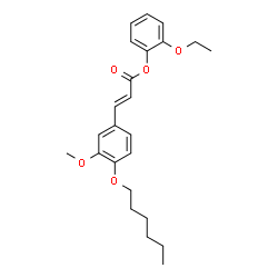 ChemSpider 2D Image | 2-Ethoxyphenyl (2E)-3-[4-(hexyloxy)-3-methoxyphenyl]acrylate | C24H30O5