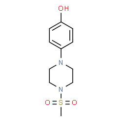 ChemSpider 2D Image | 4-(4-METHANESULFONYLPIPERAZIN-1-YL)PHENOL | C11H16N2O3S