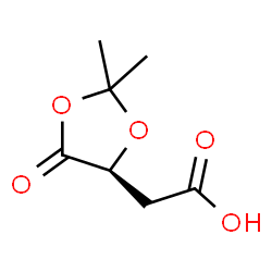 ChemSpider 2D Image | (S)-[2,2-Dimethyl-5-oxodioxolan-4-yl]acetic acid | C7H10O5