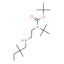 ChemSpider 2D Image | 2-Methyl-2-propanyl {2-[(2,2-dimethylbutyl)amino]ethyl}(2-methyl-2-propanyl)carbamate | C17H36N2O2