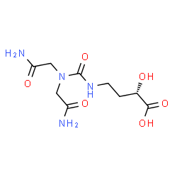 ChemSpider 2D Image | (2S)-4-{[Bis(2-amino-2-oxoethyl)carbamoyl]amino}-2-hydroxybutanoic acid | C9H16N4O6
