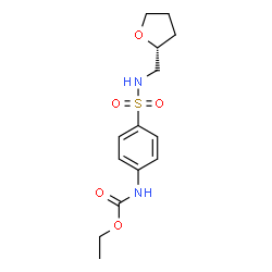 ChemSpider 2D Image | Ethyl (4-{[(2R)-tetrahydro-2-furanylmethyl]sulfamoyl}phenyl)carbamate | C14H20N2O5S