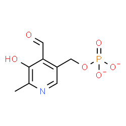 ChemSpider 2D Image | (4-Formyl-5-hydroxy-6-methyl-3-pyridinyl)methyl phosphate | C8H8NO6P