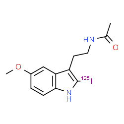 ChemSpider 2D Image | N-{2-[2-(~125~I)Iodo-5-methoxy-1H-indol-3-yl]ethyl}acetamide | C13H15125IN2O2