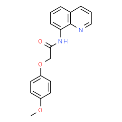 ChemSpider 2D Image | 2-(4-Methoxyphenoxy)-N-(8-quinolinyl)acetamide | C18H16N2O3