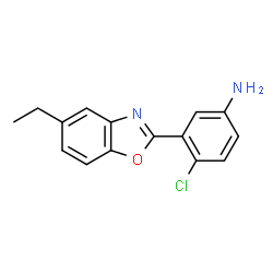 ChemSpider 2D Image | 4-Chloro-3-(5-ethyl-1,3-benzoxazol-2-yl)aniline | C15H13ClN2O