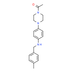 ChemSpider 2D Image | 1-(4-{4-[(4-Methylbenzyl)amino]phenyl}-1-piperazinyl)ethanone | C20H25N3O