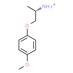 ChemSpider 2D Image | (2S)-1-(4-Methoxyphenoxy)-2-propanaminium | C10H16NO2
