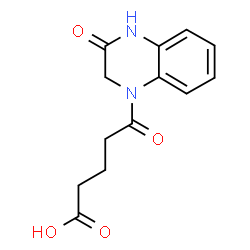 ChemSpider 2D Image | 5-Oxo-5-(3-oxo-3,4-dihydro-1(2H)-quinoxalinyl)pentanoic acid | C13H14N2O4