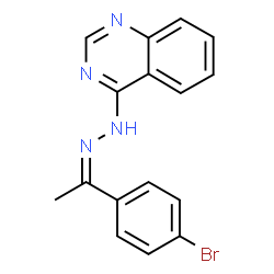 ChemSpider 2D Image | 4-{(2Z)-2-[1-(4-Bromophenyl)ethylidene]hydrazino}quinazoline | C16H13BrN4