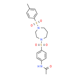 ChemSpider 2D Image | N-[4-[[4-(4-methylphenyl)sulfonyl-1,4-diazepan-1-yl]sulfonyl]phenyl]acetamide | C20H25N3O5S2