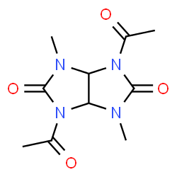 ChemSpider 2D Image | 1,4-Diacetyl-3,6-dimethyltetrahydroimidazo[4,5-d]imidazole-2,5(1H,3H)-dione | C10H14N4O4