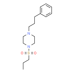 ChemSpider 2D Image | 1-(3-Phenylpropyl)-4-(propylsulfonyl)piperazine | C16H26N2O2S