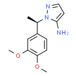 ChemSpider 2D Image | 1-[(1R)-1-(3,4-Dimethoxyphenyl)ethyl]-1H-pyrazol-5-amine | C13H17N3O2