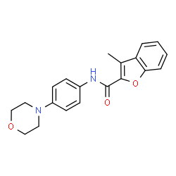 ChemSpider 2D Image | 3-Methyl-N-[4-(4-morpholinyl)phenyl]-1-benzofuran-2-carboxamide | C20H20N2O3