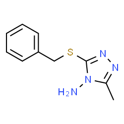 ChemSpider 2D Image | 3-Benzylsulfanyl-5-methyl-[1,2,4]triazol-4-ylamine | C10H12N4S