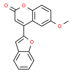 ChemSpider 2D Image | 4-(1-Benzofuran-2-yl)-6-methoxy-2H-chromen-2-one | C18H12O4
