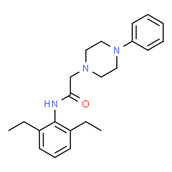 ChemSpider 2D Image | N-(2,6-Diethylphenyl)-2-(4-phenyl-1-piperazinyl)acetamide | C22H29N3O