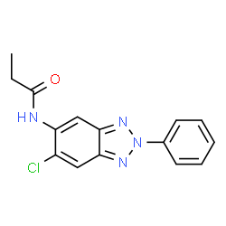ChemSpider 2D Image | N-(6-Chloro-2-phenyl-2H-benzotriazol-5-yl)propanamide | C15H13ClN4O