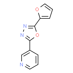 ChemSpider 2D Image | 3-[5-(2-Furyl)-1,3,4-oxadiazol-2-yl]pyridine | C11H7N3O2
