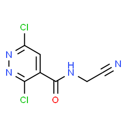 ChemSpider 2D Image | 3,6-Dichloro-N-(cyanomethyl)-4-pyridazinecarboxamide | C7H4Cl2N4O