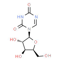 ChemSpider 2D Image | 1-(beta-L-Xylofuranosyl)-1,3,5-triazine-2,4(1H,3H)-dione | C8H11N3O6