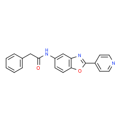 ChemSpider 2D Image | 2-Phenyl-N-[2-(4-pyridinyl)-1,3-benzoxazol-5-yl]acetamide | C20H15N3O2