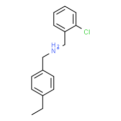ChemSpider 2D Image | (2-Chlorophenyl)-N-(4-ethylbenzyl)methanaminium | C16H19ClN