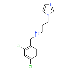 ChemSpider 2D Image | N-(2,4-Dichlorobenzyl)-3-(1H-imidazol-1-yl)-1-propanaminium | C13H16Cl2N3