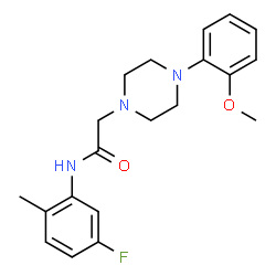 ChemSpider 2D Image | N-(5-Fluoro-2-methylphenyl)-2-[4-(2-methoxyphenyl)-1-piperazinyl]acetamide | C20H24FN3O2