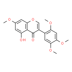 ChemSpider 2D Image | 5-Hydroxy-7-methoxy-3-(2,4,5-trimethoxyphenyl)-4H-chromen-4-one | C19H18O7