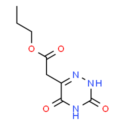 ChemSpider 2D Image | Propyl (3,5-dioxo-2,3,4,5-tetrahydro-1,2,4-triazin-6-yl)acetate | C8H11N3O4