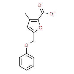 ChemSpider 2D Image | 3-Methyl-5-(phenoxymethyl)-2-furoate | C13H11O4