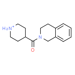 ChemSpider 2D Image | 4-(3,4-Dihydro-2(1H)-isoquinolinylcarbonyl)piperidinium | C15H21N2O