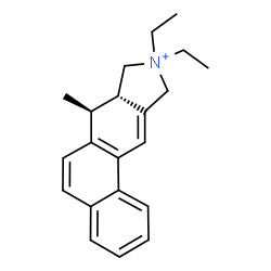 ChemSpider 2D Image | (7S,7aS)-9,9-Diethyl-7-methyl-7a,8,9,10-tetrahydro-7H-naphtho[1,2-f]isoindolium | C21H26N