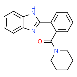 ChemSpider 2D Image | [2-(1H-Benzimidazol-2-yl)phenyl](1-piperidinyl)methanone | C19H19N3O