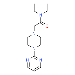 ChemSpider 2D Image | N,N-Diethyl-2-[4-(2-pyrimidinyl)-1-piperazinyl]acetamide | C14H23N5O