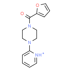 ChemSpider 2D Image | 2-[4-(2-Furoyl)-1-piperazinyl]pyridinium | C14H16N3O2