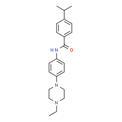 ChemSpider 2D Image | N-[4-(4-Ethyl-1-piperazinyl)phenyl]-4-isopropylbenzamide | C22H29N3O