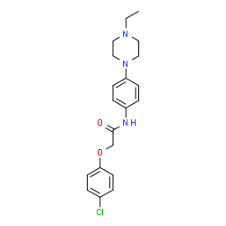 ChemSpider 2D Image | 2-(4-Chlorophenoxy)-N-[4-(4-ethyl-1-piperazinyl)phenyl]acetamide | C20H24ClN3O2