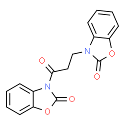 ChemSpider 2D Image | 3,3'-(1-Oxo-1,3-propanediyl)bis(1,3-benzoxazol-2(3H)-one) | C17H12N2O5
