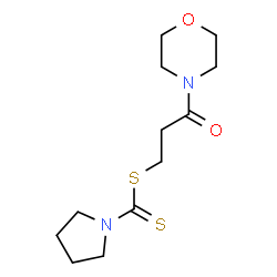 ChemSpider 2D Image | 3-(4-Morpholinyl)-3-oxopropyl 1-pyrrolidinecarbodithioate | C12H20N2O2S2