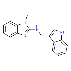 ChemSpider 2D Image | N-(1H-Indol-3-ylmethyl)-1-methyl-1H-benzimidazol-2-amine | C17H16N4