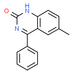 ChemSpider 2D Image | 6-Methyl-4-phenyl-2(1H)-quinazolinone | C15H12N2O