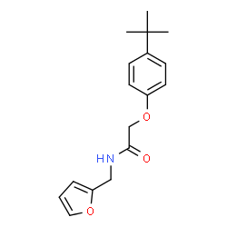 ChemSpider 2D Image | 2-(4-tert-butylphenoxy)-N-(2-furylmethyl)acetamide | C17H21NO3