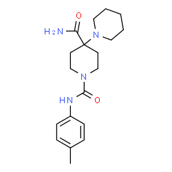 ChemSpider 2D Image | N~1~'-(4-Methylphenyl)-1,4'-bipiperidine-1',4'-dicarboxamide | C19H28N4O2